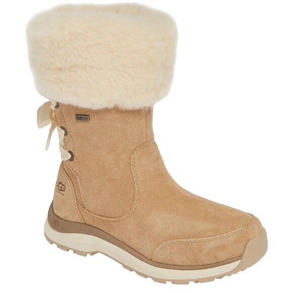 UGG Pure ingalls Sand Beige Womens Sz 8 Waterproof Leather Lace Snow Boots New - Picture 2 of 16